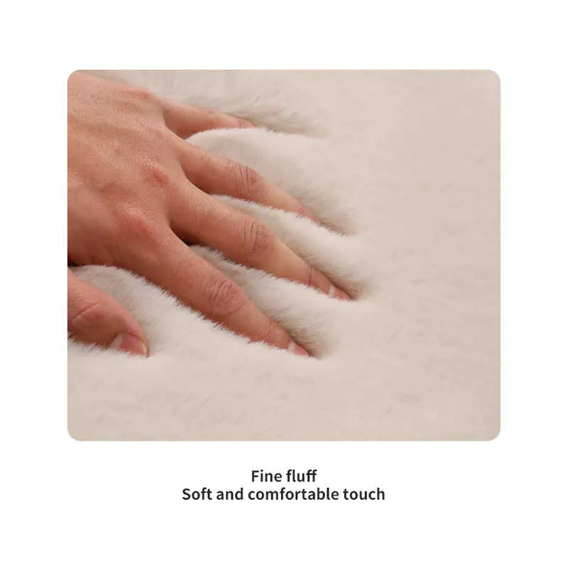 Wholesale Custom Rug Fluffy Carpet Faux Rabbit Fur Ultra Soft Pile Washable Anti-skid Accent Rug