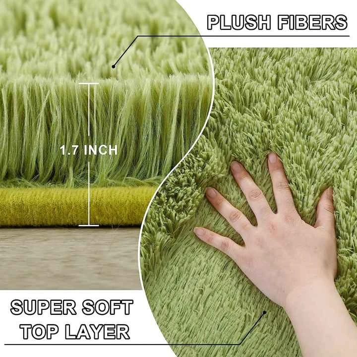 Modern Luxury Plush Indoor Carpet Soft Rubber Rectangular Rugs